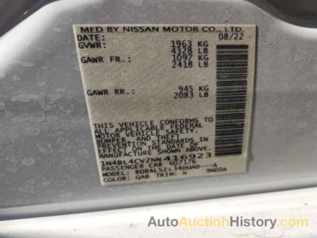 NISSAN ALTIMA SR, 1N4BL4CV2NN416923