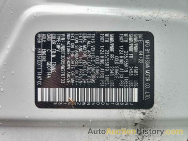 NISSAN ROGUE PLATINUM, JN8BT3DD5NW276133