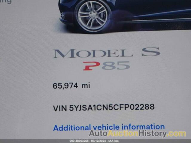 TESLA MODEL S SIGNATURE, 5YJSA1CN5CFP02288