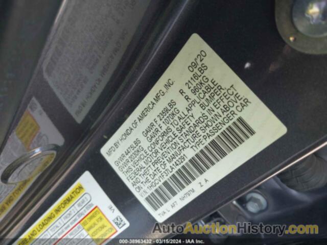 HONDA ACCORD SPORT, 1HGCV1F37LA143291