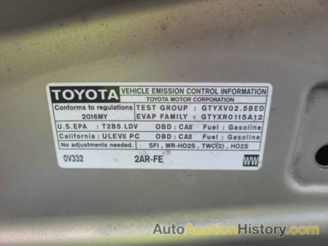 TOYOTA CAMRY LE, 4T1BF1FK0GU143602