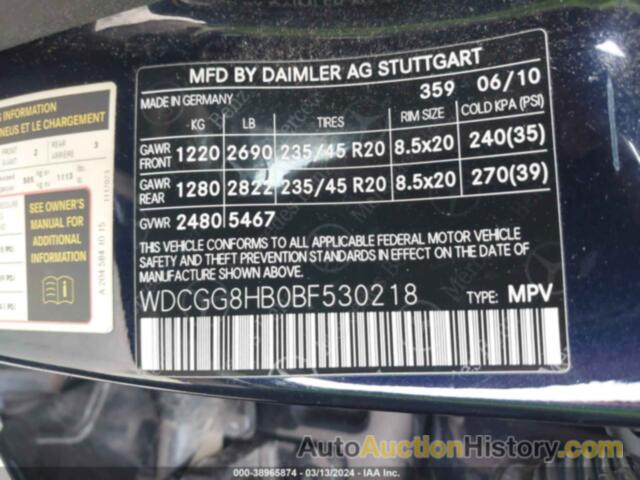 MERCEDES-BENZ GLK 350 4MATIC, WDCGG8HB0BF530218