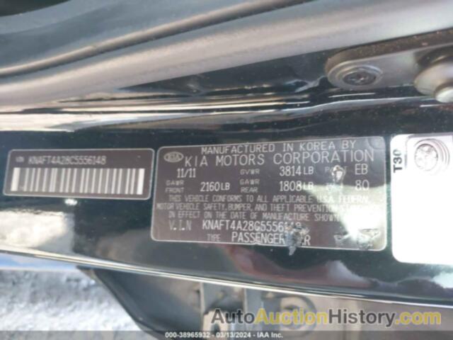 KIA FORTE LX, KNAFT4A28C5556148