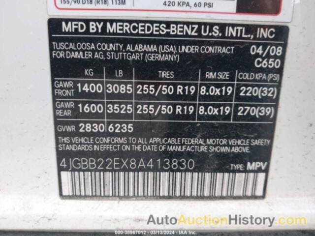 MERCEDES-BENZ ML 320 CDI 4MATIC, 4JGBB22EX8A413830