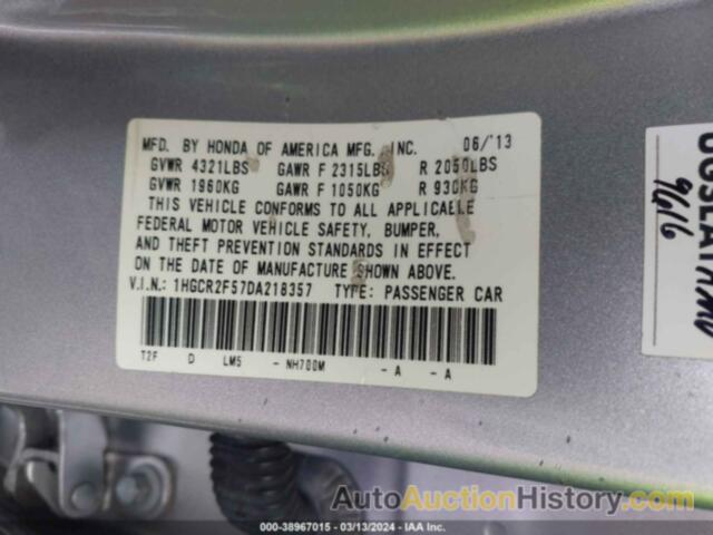 HONDA ACCORD SPORT, 1HGCR2F57DA218357