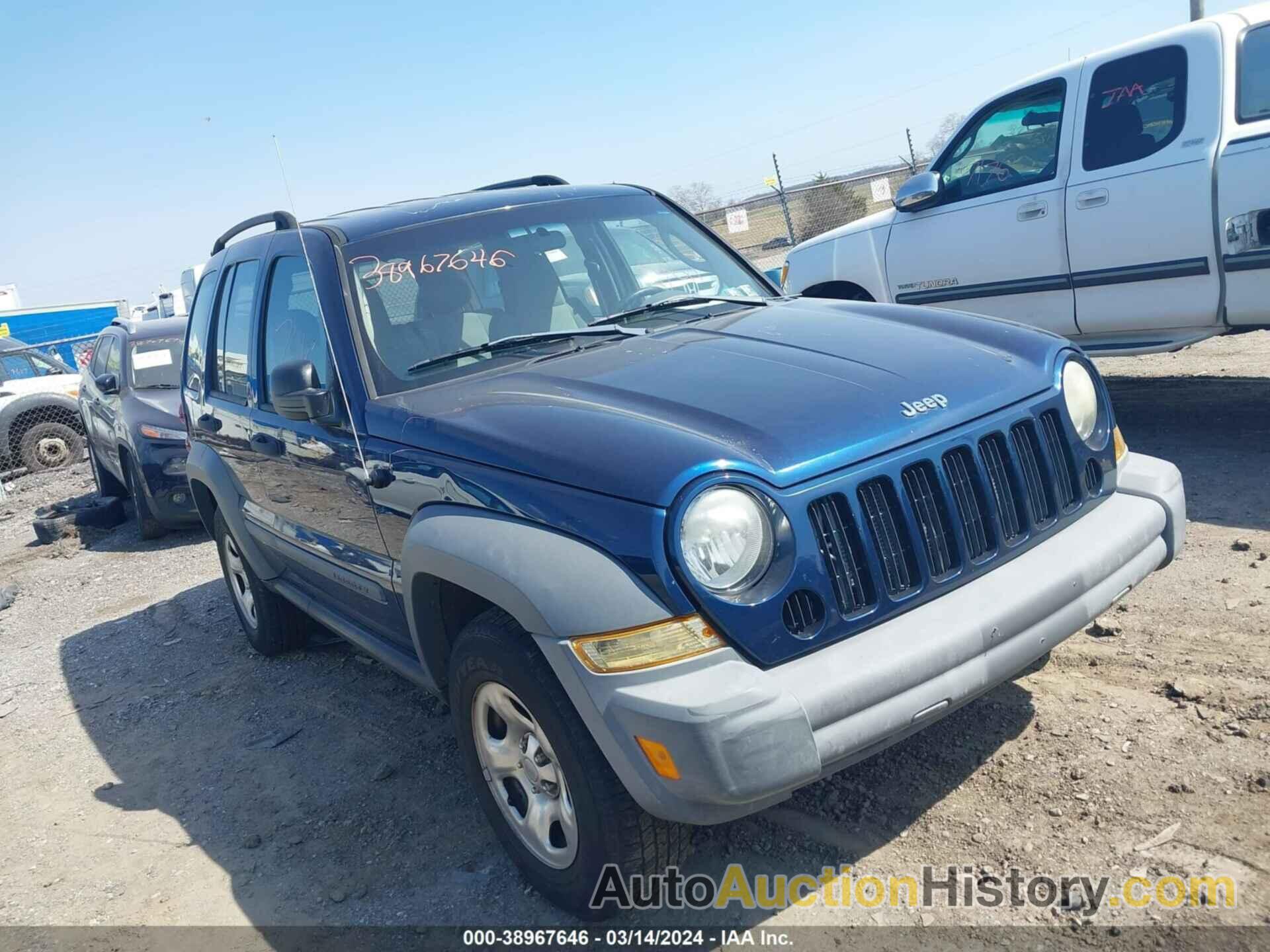 JEEP LIBERTY SPORT, 1J4GL48K45W651195