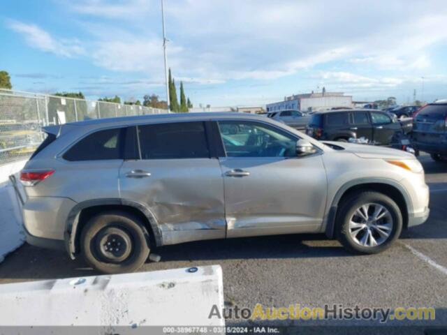 TOYOTA HIGHLANDER XLE V6, 5TDJKRFH4ES051263