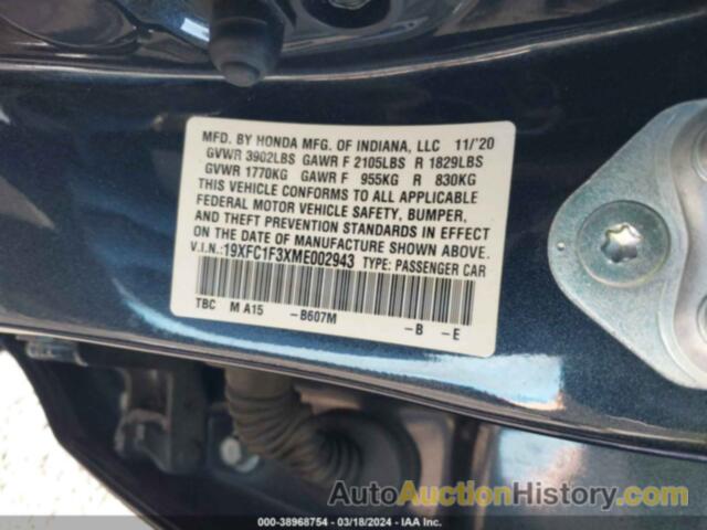 HONDA CIVIC EX, 19XFC1F3XME002943