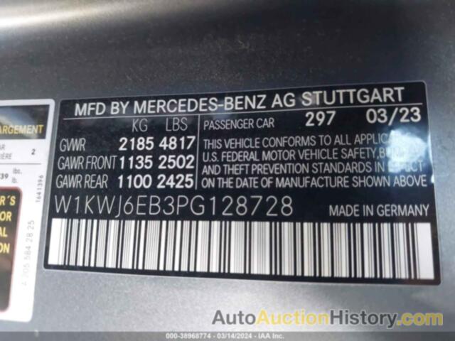 MERCEDES-BENZ AMG C 43 4MATIC, W1KWJ6EB3PG128728