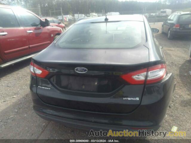 FORD FUSION HYBRID S, 3FA6P0UU8GR124004