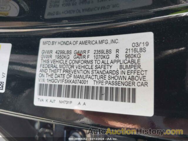 HONDA ACCORD EX-L, 1HGCV1F5XKA074001