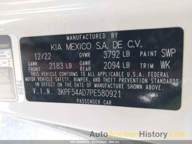 KIA FORTE GT-LINE, 3KPF54AD7PE580921