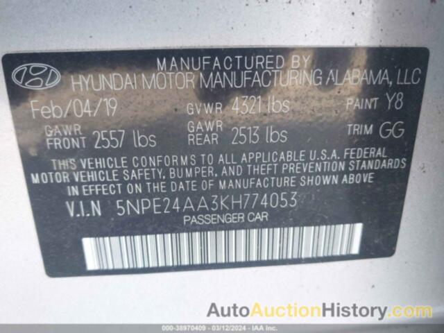 HYUNDAI SONATA ECO, 5NPE24AA3KH774053