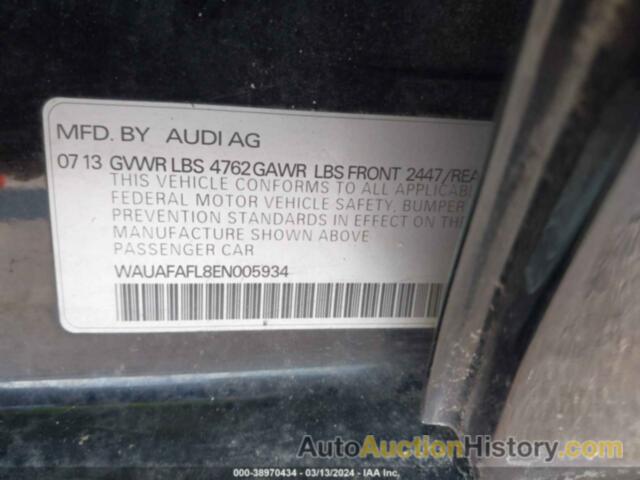 AUDI A4 2.0T PREMIUM, WAUAFAFL8EN005934