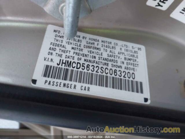 HONDA ACCORD LX, JHMCD5632SC063200