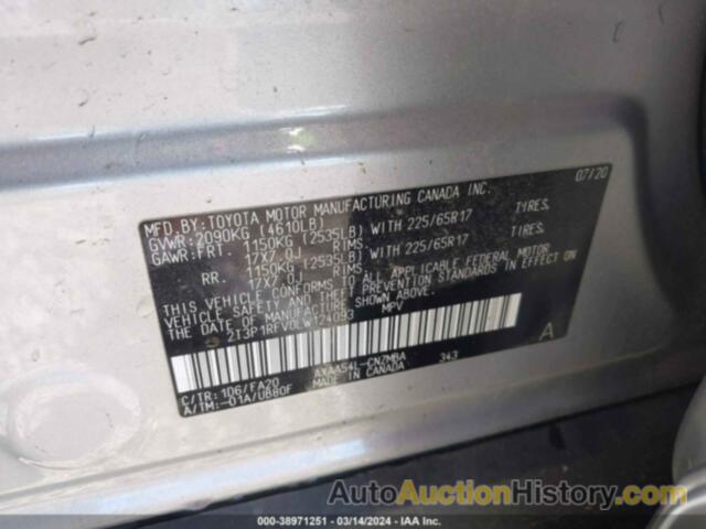 TOYOTA RAV4 XLE, 2T3P1RFV0LW124093