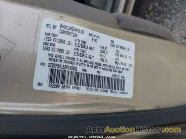 CHRYSLER TOWN & COUNTRY LXI, 2C8GP54L82R549951