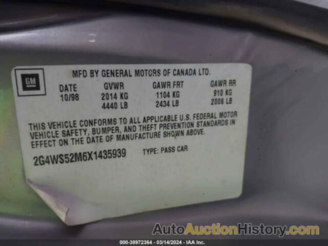 BUICK CENTURY CUSTOM, 2G4WS52M6X1435939