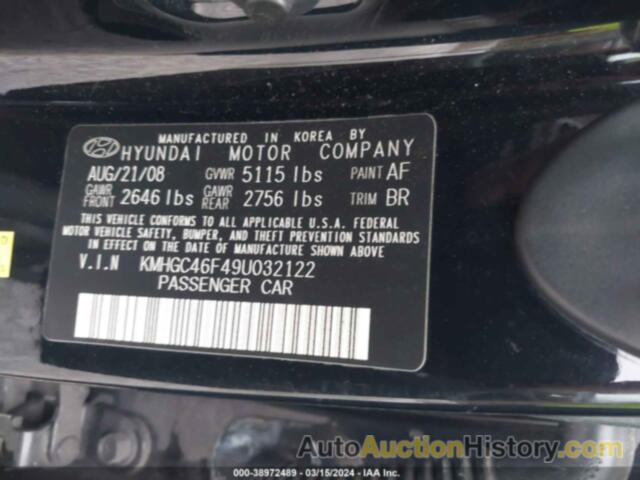 HYUNDAI GENESIS 4.6, KMHGC46F49U032122