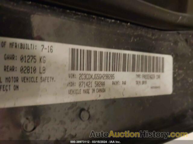 DODGE CHARGER SXT, 2C3CDXJG5GH298285