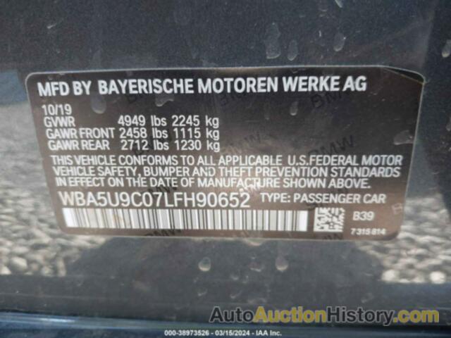 BMW 3 SERIES M340I XDRIVE, WBA5U9C07LFH90652