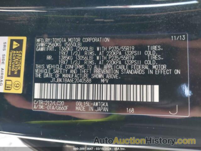 LEXUS RX 350, JTJBK1BA6E2040588