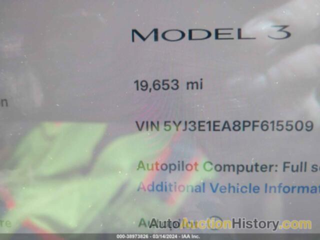 TESLA MODEL 3 REAR-WHEEL DRIVE, 5YJ3E1EA8PF615509
