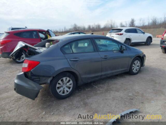 HONDA CIVIC LX, 2HGFB2F5XCH333455