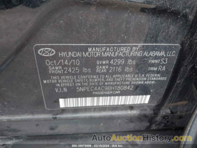 HYUNDAI SONATA LIMITED, 5NPEC4AC9BH180842