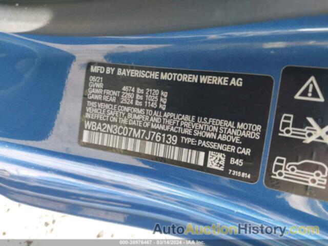 BMW M240I XDRIVE, WBA2N3C07M7J76139