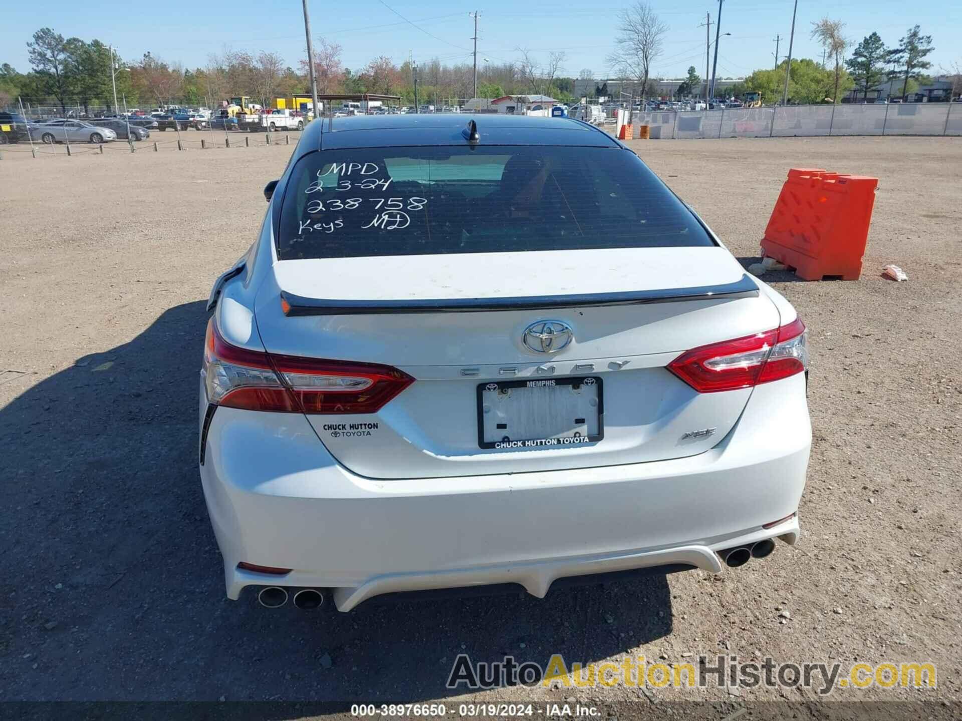 TOYOTA CAMRY XSE, 4T1B61HK5KU238758