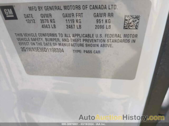 CHEVROLET IMPALA LS, 2G1WA5E36D1198304