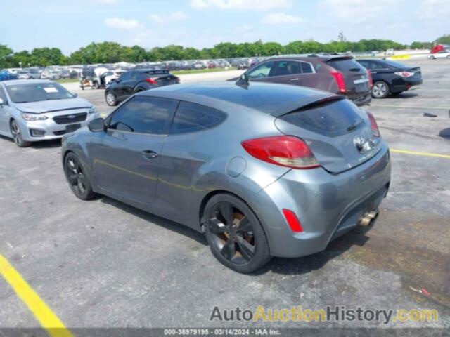 HYUNDAI VELOSTER BASE W/BLACK, KMHTC6AD9DU108944