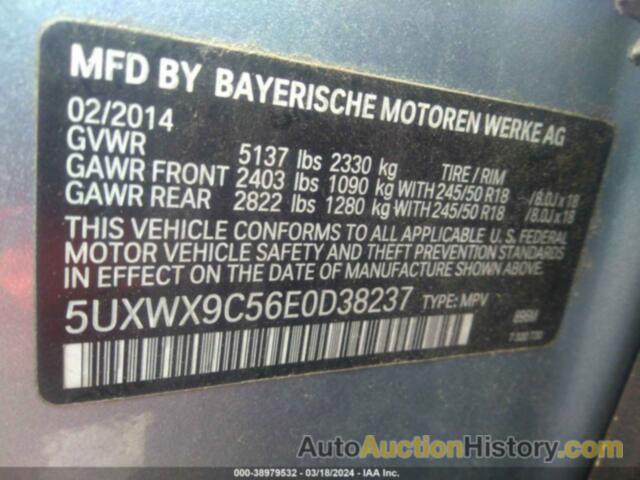 BMW X3 XDRIVE28I, 5UXWX9C56E0D38237