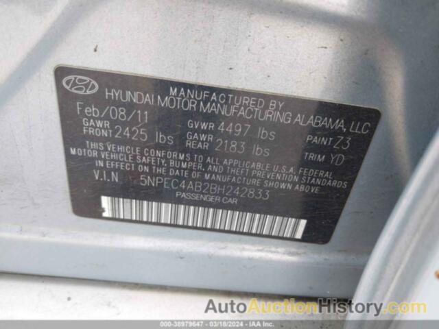 HYUNDAI SONATA LIMITED 2.0T, 5NPEC4AB2BH242833