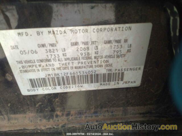 MAZDA MAZDA3 I, JM1BK12F661534052