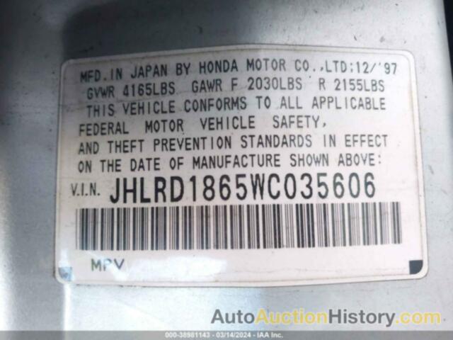 HONDA CR-V EX, JHLRD1865WC035606