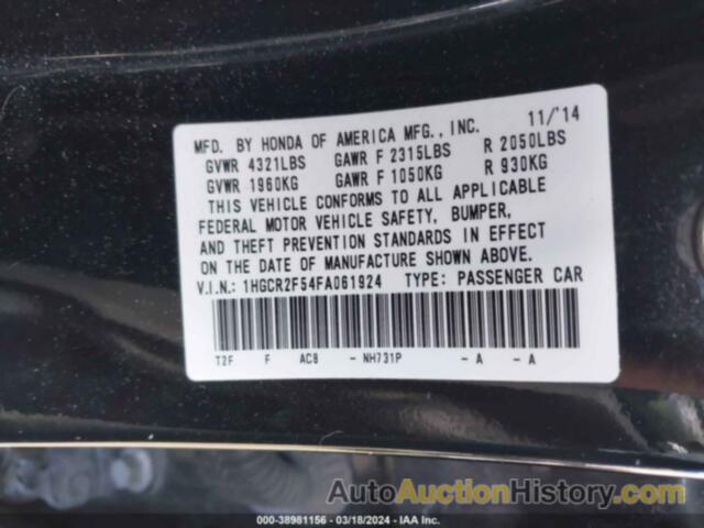 HONDA ACCORD SPORT, 1HGCR2F54FA061924