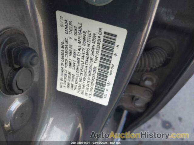 HONDA CIVIC LX, 2HGFB2F54CH332608