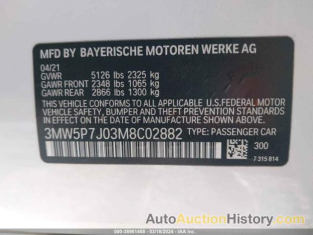 BMW 3 SERIES 330E, 3MW5P7J03M8C02882