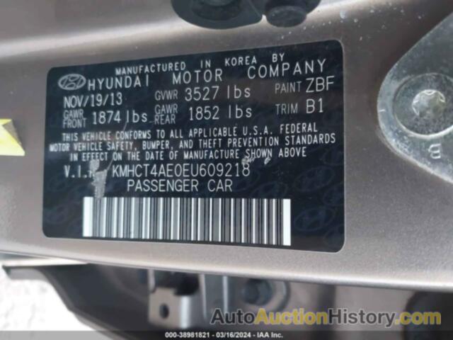 HYUNDAI ACCENT GLS, KMHCT4AE0EU609218