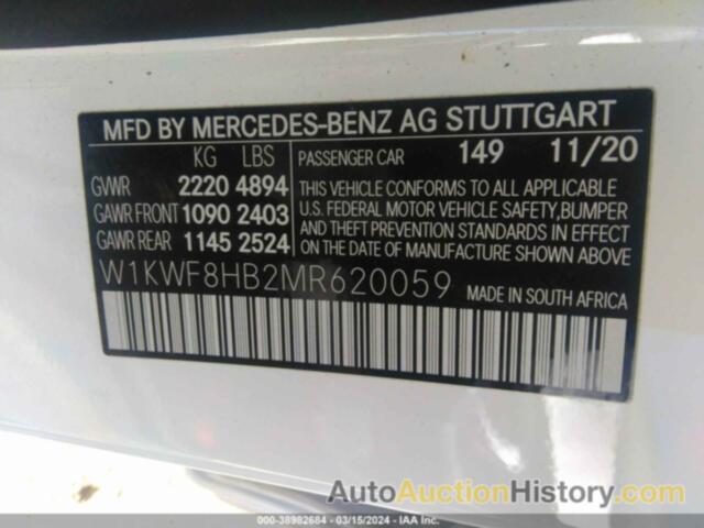 MERCEDES-BENZ AMG C 63 S, W1KWF8HB2MR620059