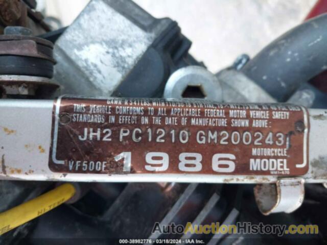 HONDA VF500 F, JH2PC1210GM200243