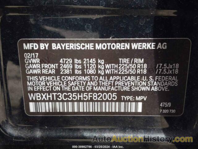 BMW X1 XDRIVE28I, WBXHT3C35H5F82005