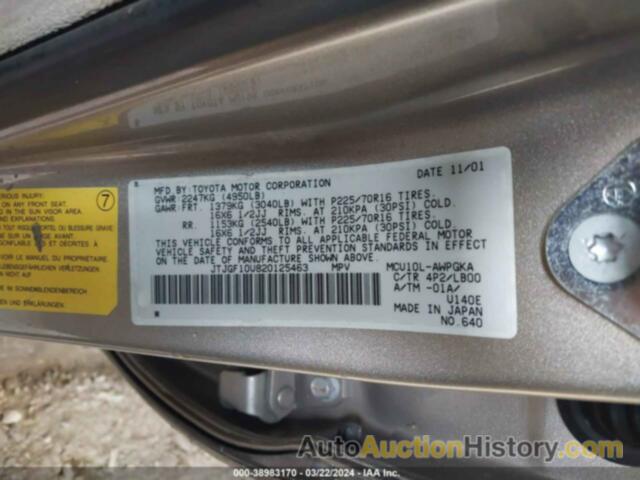 LEXUS RX 300, JTJGF10U820125463