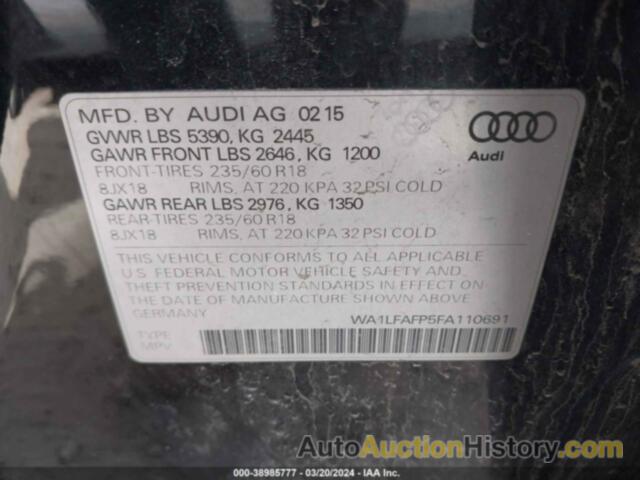 AUDI Q5 2.0T PREMIUM, WA1LFAFP5FA110691