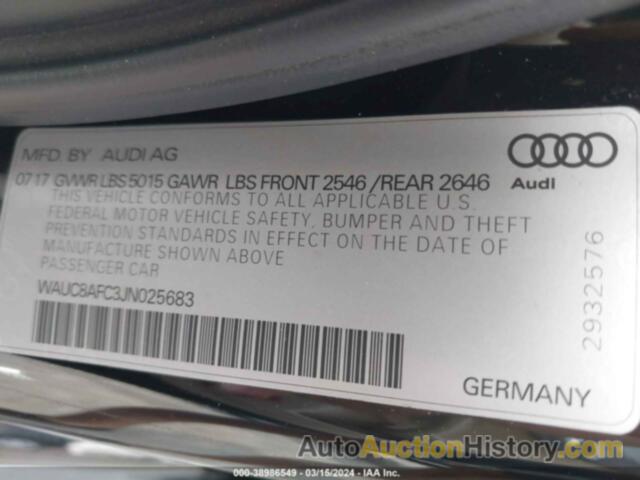 AUDI A6, WAUC8AFC3JN025683