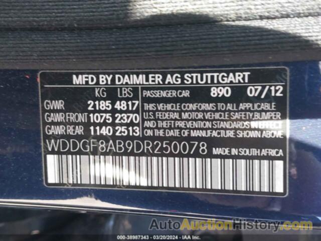 MERCEDES-BENZ C 300 LUXURY 4MATIC/SPORT 4MATIC, WDDGF8AB9DR250078