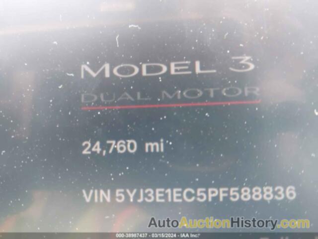 TESLA MODEL 3 PERFORMANCE DUAL MOTOR ALL-WHEEL DRIVE, 5YJ3E1EC5PF588836