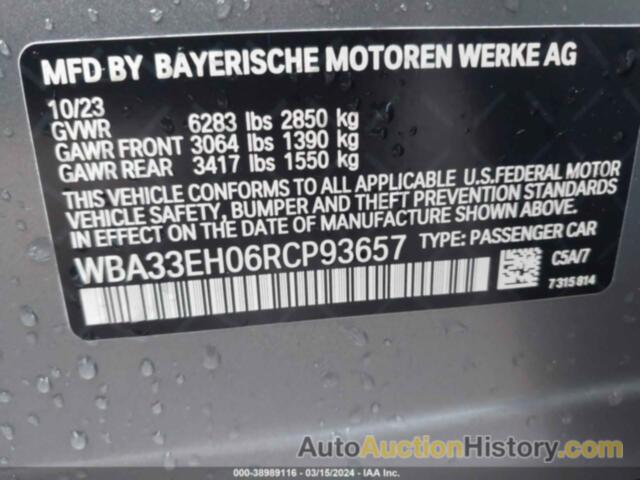 BMW 740 I XDRIVE, WBA33EH06RCP93657